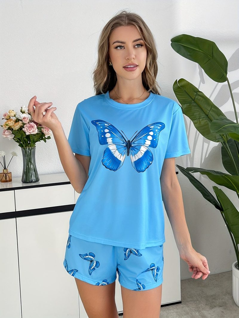 Summer Short Sleeve Shorts Women'S Pajama Set - Image 5