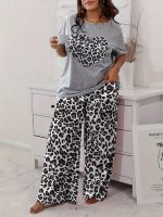Valentine's Day Short-sleeved T-shirt + Long Pants Home Two-piece Suit